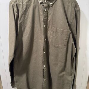 H&M Men's Khaki Button-Down Shirt